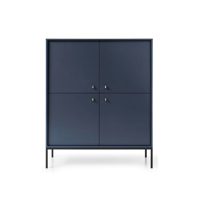 Sideboard 4 Doors – Navy & Black
