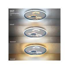 LED Ceiling Light 78W – White & Black