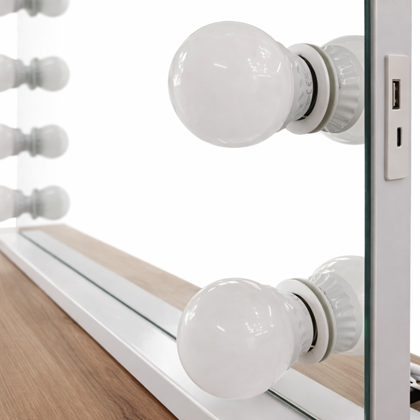 LED Makeup Mirror 80x60cm E27 - White