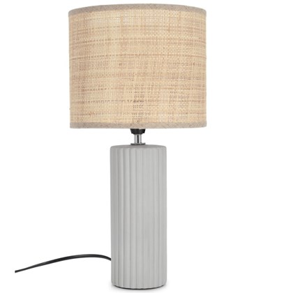 Adhara Cer Cyl Clay Table Lamp H42