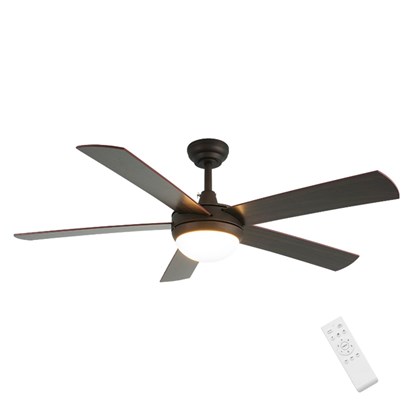 Roma Dark Brown Ceiling Fan with Light