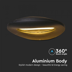 9W LED Wall Light – Black Body, Warm 3000K
