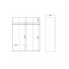 Bergamo Wardrobe – Jackson Hickory & Mirror