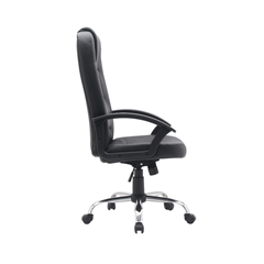 Office Chair Black Legs Chrome Finish