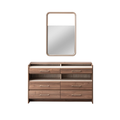 Dresser Table – Walnut/Travertene