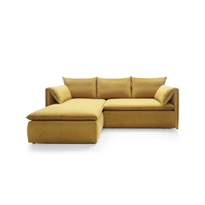 Corner Sofabed with Chaise Left 230cm – Yellow