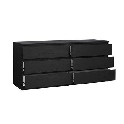 Naia Double dresser 6 drawers Black