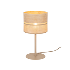 Dorma Wood Jute Bedside Lamp – Light Wood & Jute