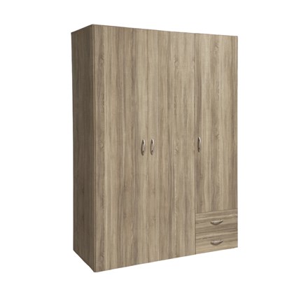 Wardrobe Cabinet 3-Door - Oak