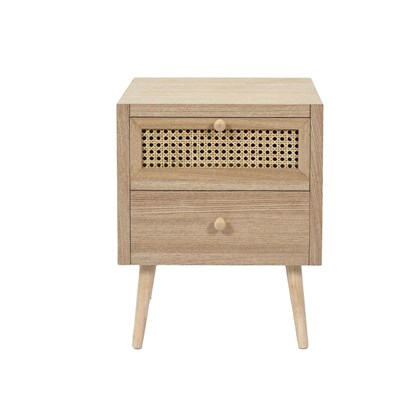 Bedside Table 2 Drawers - Chestnut