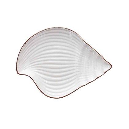 Small Seashell Bowl 21 x 16 cm Dory Stoneware White