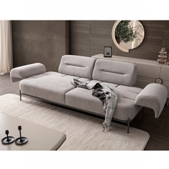 Sofa 3 Seater Monaco Fabric Grey Colour