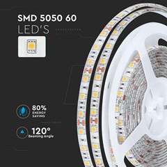 5M LED Strip 11W/M 12V IP65 3000K