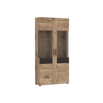 2 Doors Cabinet – Viking Oak & Grey Cosmos