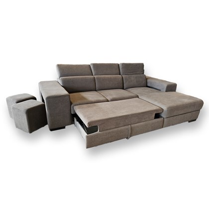 Sofa Bed 2-Seater With Chaise Longue Right 00294 - R27