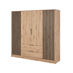 Wardrobe 4 Doors 2 Drawers – Artisan Oak