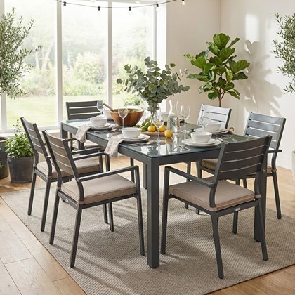 Extendable Table 140-200 – Tempered Glass Grey