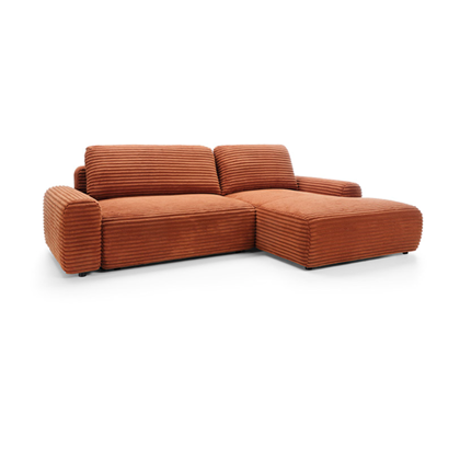 Corner Sofa Bed with Chaise Right – Bronze