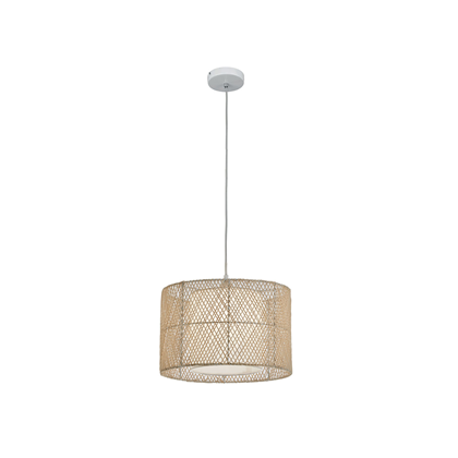 White Bamboo Pendant Light – Natural Elegance
