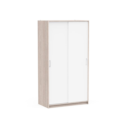 2 Sliding Door Wardrobe – Shannon Oak & Pearl White