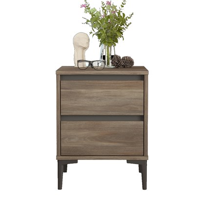 Bedside Table Wood Anthracite