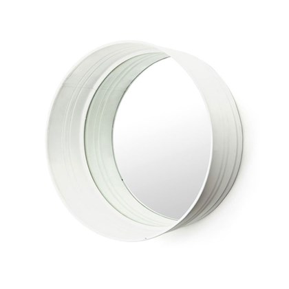 Round Mirror White