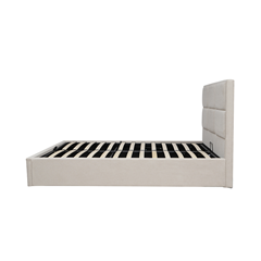 Upholstery Bed with Gas Lift 140 - Cream