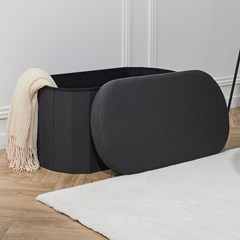Foldable Bench Chest in Black