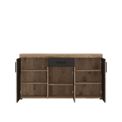 Sideboard 3 Doors 1 Shelf – Viking Oak & Grey Cosmos