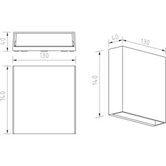 Wall Up-Down IP65 6W 3000K Dark Grey