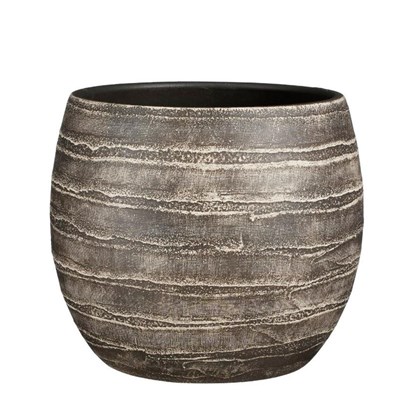 Pot Round Black - H28xd30cm