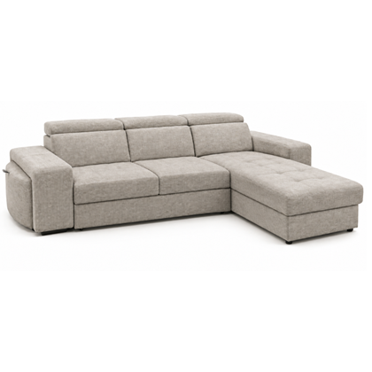 2-Seater Sofa Bed with Chaise & Storage