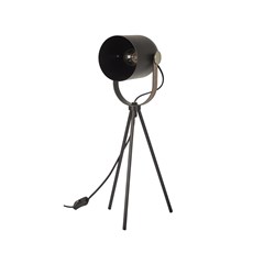 Industrial Table Lamp – Black Metal