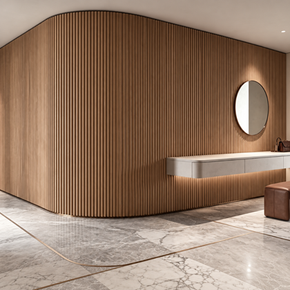 Flexible Acoustic Panel 60x280cm – Natural White Oak