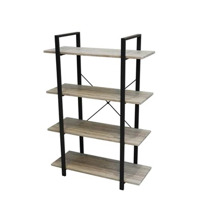 Union Bookcase with 4 Shelves in Wood and Metal