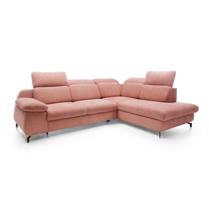 Corner Sofa Bed with Chaise Right – Pink