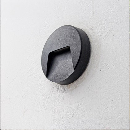 Dark Grey Plastic Wall Light - One way 3000K - 3W