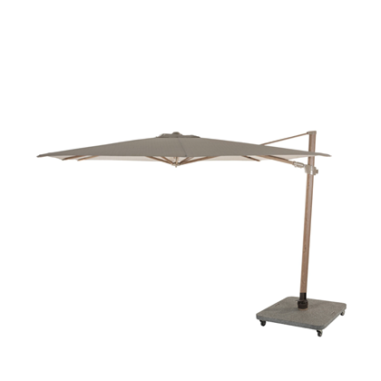 Premium Side Pole Umbrella 300x300cm – Woodlook/Sand