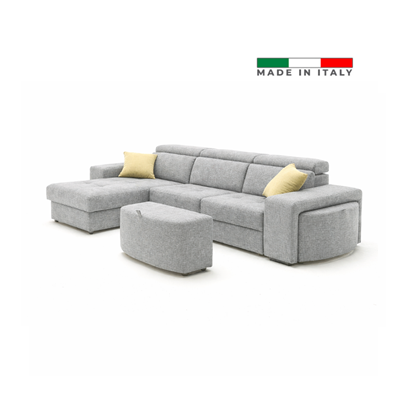 2-Seater Sofa Bed with CHL Left - Grey