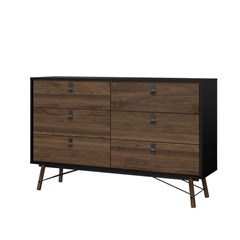 Ry Double dresser 6 drawers Black Walnut