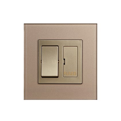 13A Switch Fused Spur Gold Temp Glass