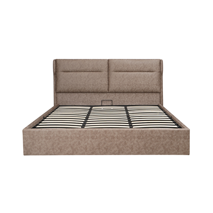 Upholstered Bed with Gas Lift 180X200 - Brown