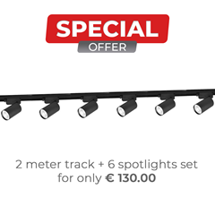 Complete Set of 2 Meter Track With 6 Spotlights