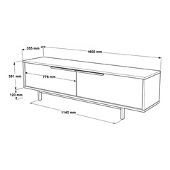 TV Unit Light Oak