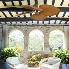 Ceiling Fan L - Old Gold & Brown