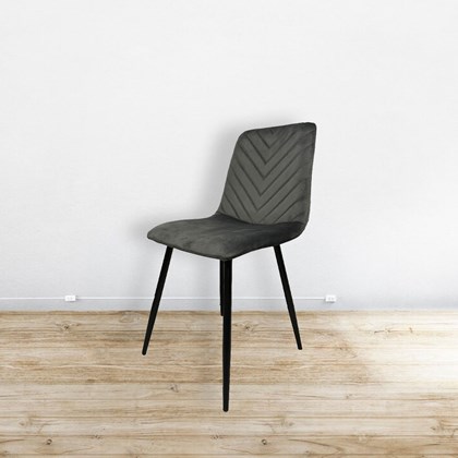 Dining Chair Dark Grey velvet