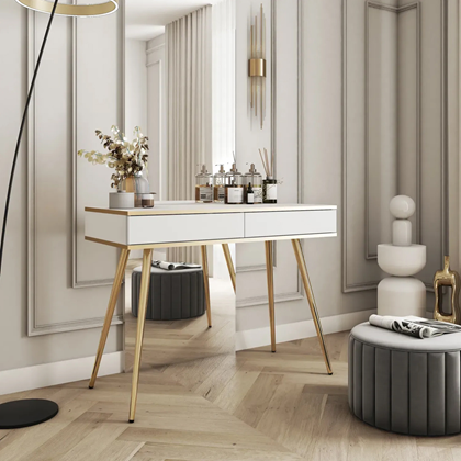 Dressing Table – White & Gold