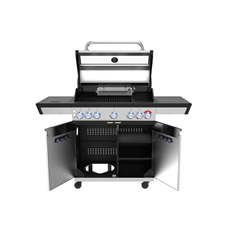 4 Burner Gas Grill BBQ - Black & Grey