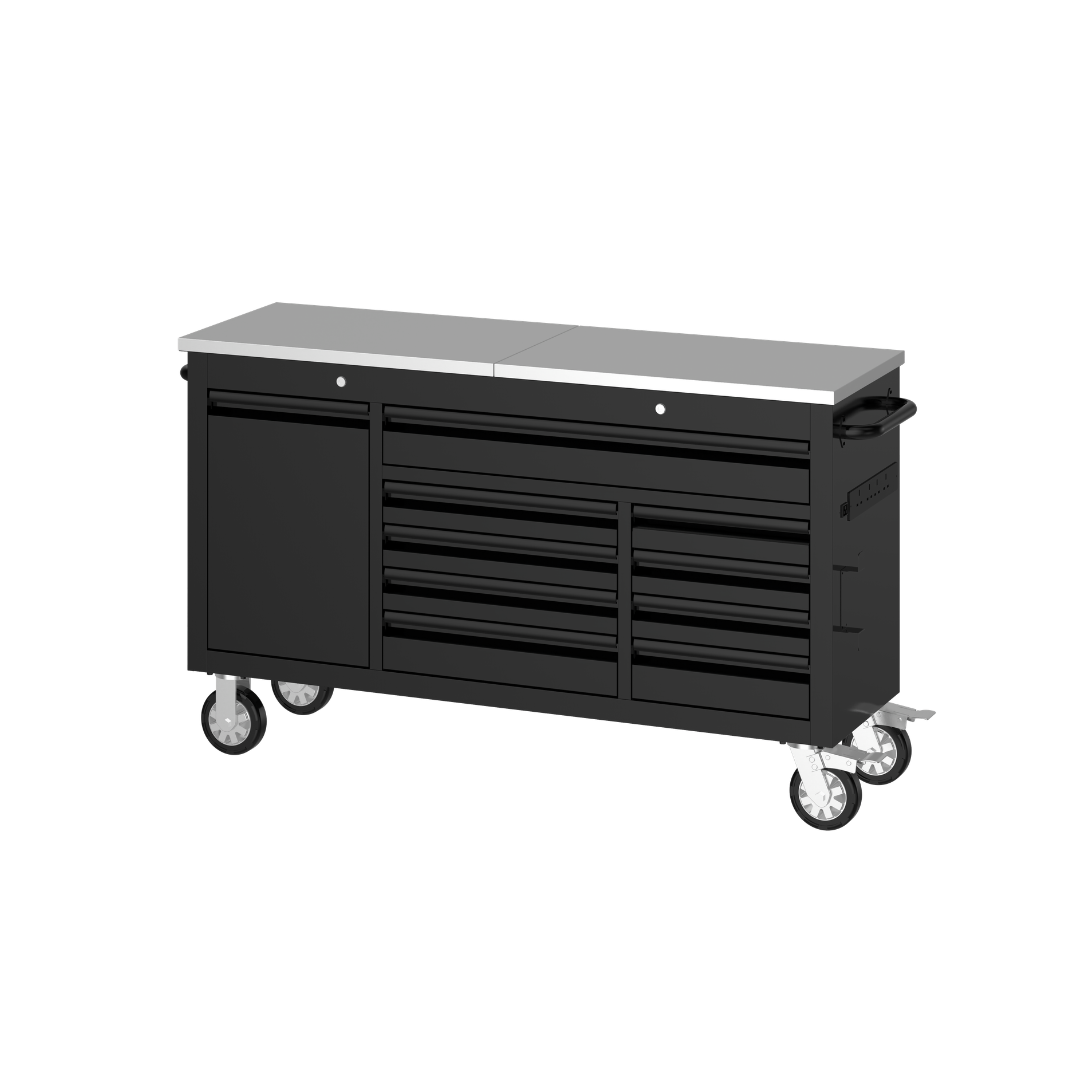 61 Inch 9 Drawers Tool Chest – Black - OK Home