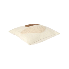 Textured Bouclette Cushion 40x40cm – Beige & Taupe